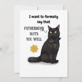 Tarjeta del Día del Gato Negro Hermoso Mejor Papá 