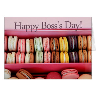 Tarjeta del Día del Jefe de Macaron