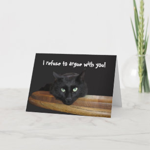 Tarjeta del día del mejor gato negro de madre