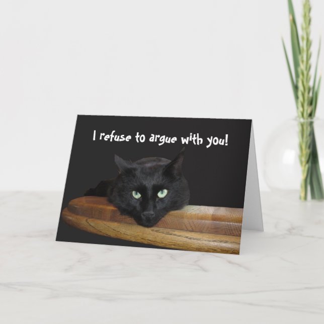 Tarjeta del día del mejor gato negro de madre (Anverso)