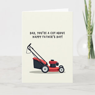 Tarjeta del Día del Mejor Padre Cortacésped