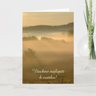 Tarjeta del día del nombre en checo