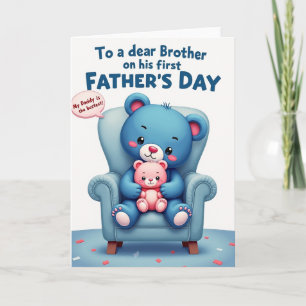 Tarjeta del Día del Osito Papá más Dulce