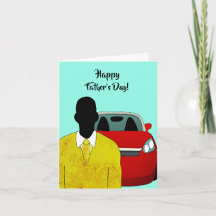 Tarjeta del Día del Padre Afroamericano Feliz