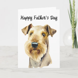 Tarjeta del día del padre Airedale Terrier Persona