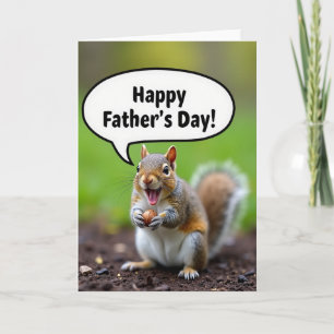 Tarjeta del Día del Padre Amigo Peludo Alegre