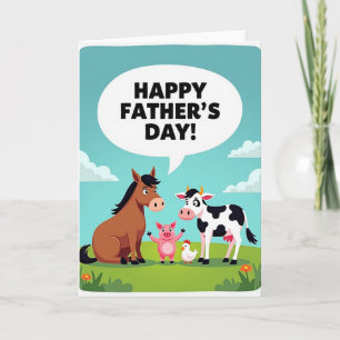 Tarjeta del Día del Padre Amigos de la Granja