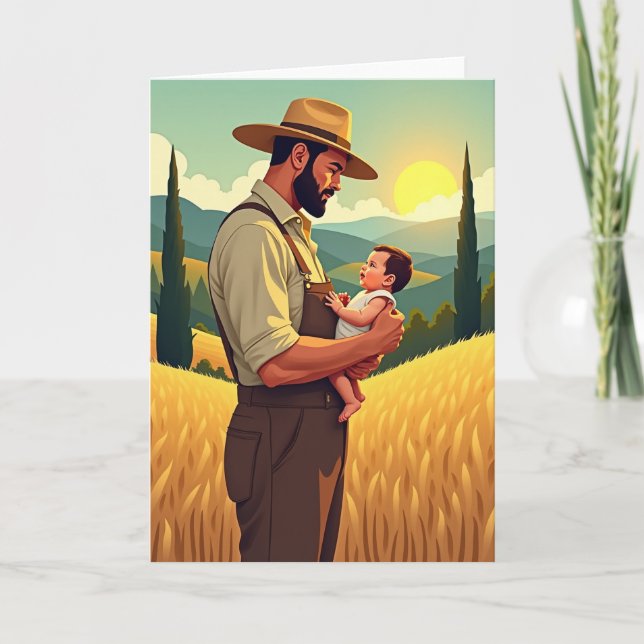 Tarjeta del Día del Padre Amoroso (Anverso)