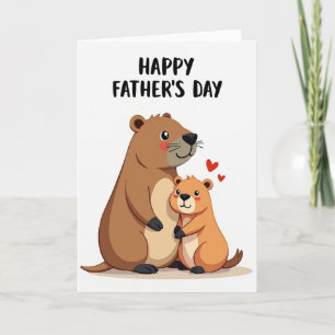 Tarjeta del Día del Padre Amoroso Burrow