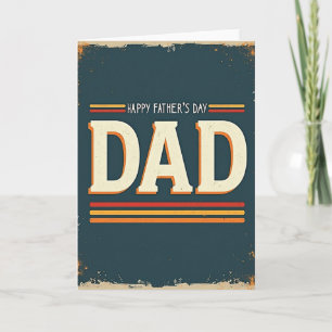 Tarjeta del Día del Padre Angustiado Verde Azulado