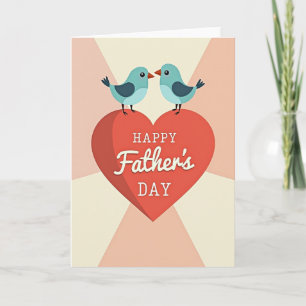 Tarjeta del Día del Padre Aqua Birds