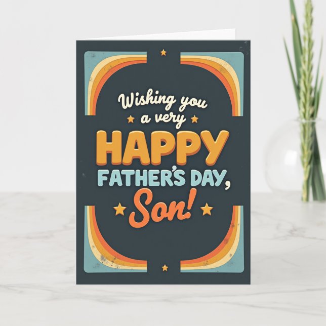 Tarjeta del Día del Padre Arcoíris (Anverso)