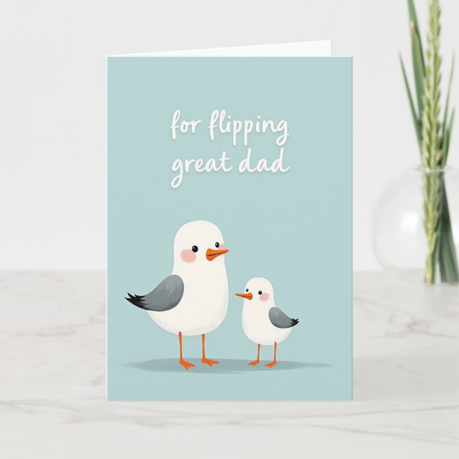 Tarjeta del Día del Padre Aviar Dulce (Anverso)