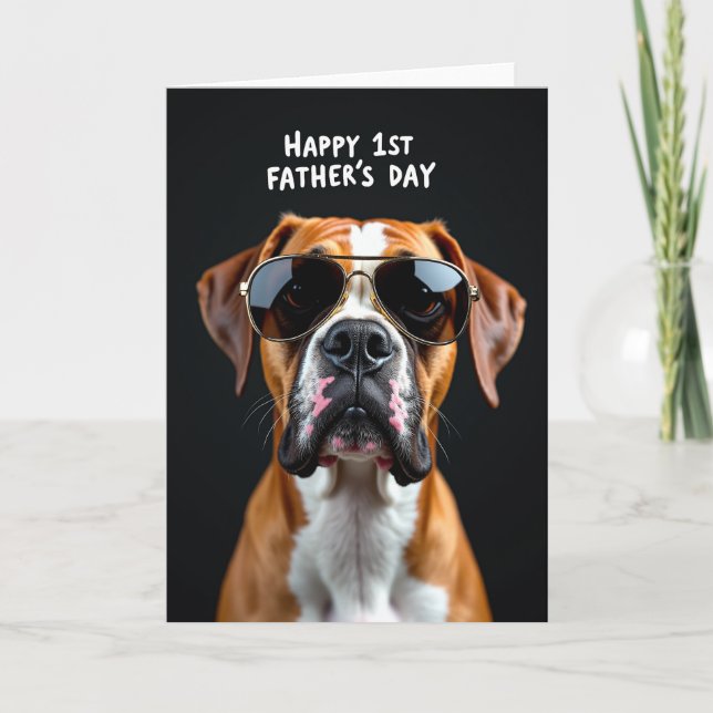 Tarjeta del Día del Padre Aviator Pup (Anverso)