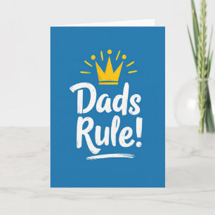 Tarjeta del Día del Padre Azul Intenso