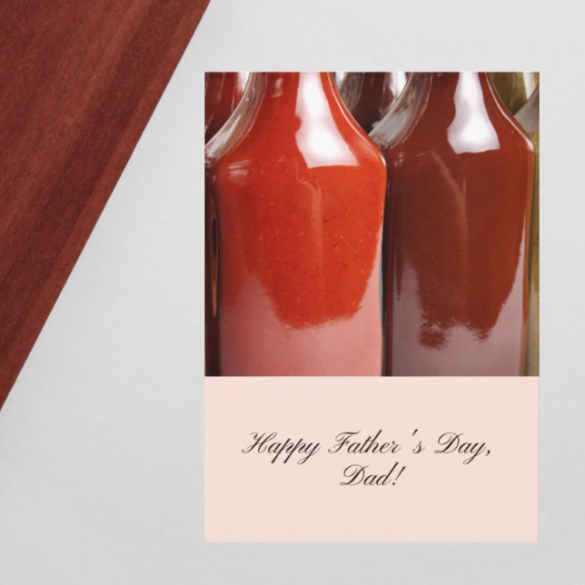 Tarjeta del Día del Padre BBQ Rústico con Botellas (Subido por el creador)