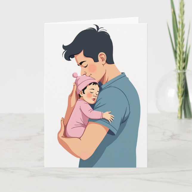 Tarjeta del Día del Padre Beso Más Dulce (Anverso)