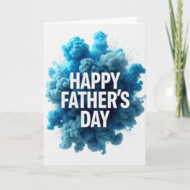 Tarjeta del Día del Padre Blue Burst (Anverso)