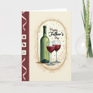 Tarjeta del Día del Padre Botella Verde