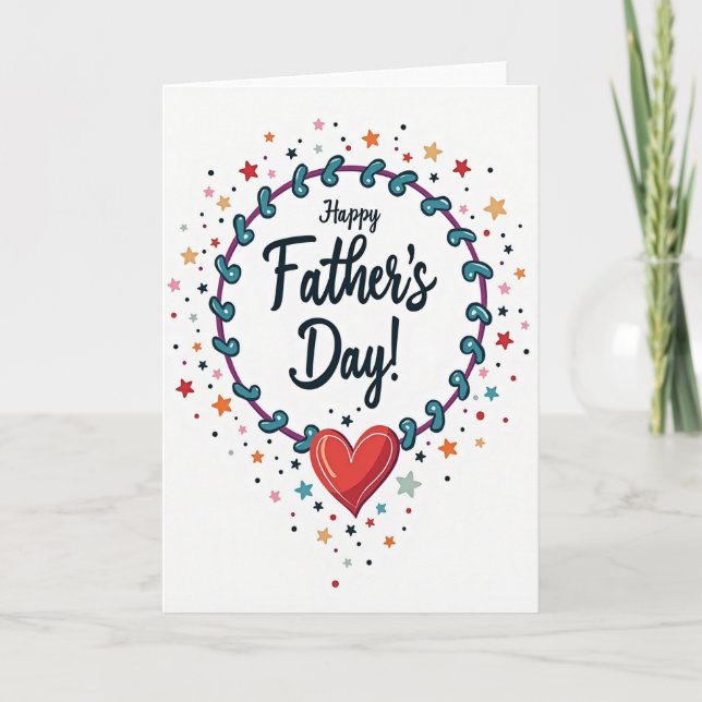 Tarjeta del Día del Padre Burbuja Azul Celeste (Anverso)