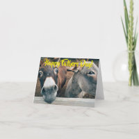 Tarjeta del Día del Padre Burro