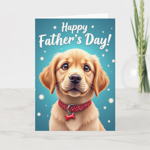 Tarjeta del Día del Padre Cachorro Caliente