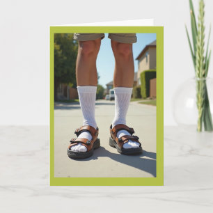 Tarjeta del Día del Padre Calcetines Iluminados po