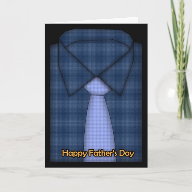 Tarjeta del Día del Padre - Camisa y empate (Anverso)