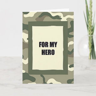Tarjeta del Día del Padre Camuflaje Heroico