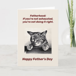 Tarjeta del día del padre cansado