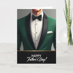 Tarjeta del Día del Padre Chaqueta Esmeralda