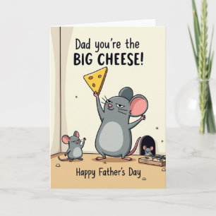 Tarjeta del Día del Padre Cheese Champ