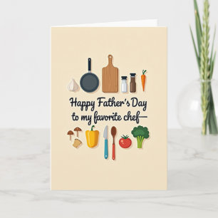 Tarjeta del Día del Padre Chef Abuelo Querido