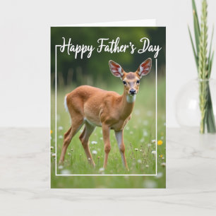 Tarjeta del Día del Padre Ciervo Suave