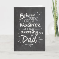 Tarjeta del día del padre Cita Cartón de la hija