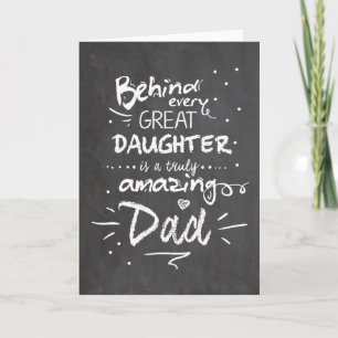 Tarjeta del día del padre Cita Cartón de la hija