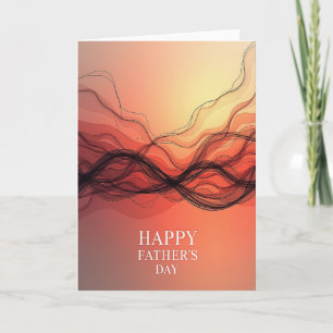 Tarjeta del Día del Padre Colores Cálidos