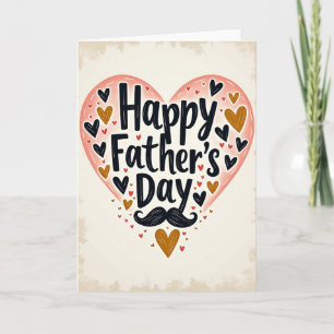 Tarjeta del Día del Padre con Acentos Dorados