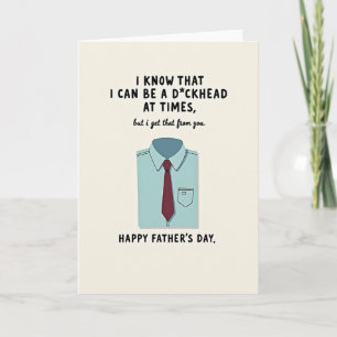 Tarjeta del Día del Padre con ADN de Papá Divertid