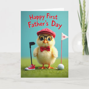 Tarjeta del Día del Padre con Aves Elegantes