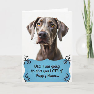 Tarjeta del Día del Padre con Besos de Cachorro