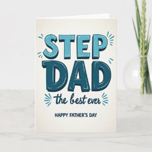 Tarjeta del Día del Padre con bloque turquesa
