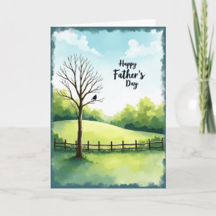 Tarjeta del Día del Padre con Borde Turquesa