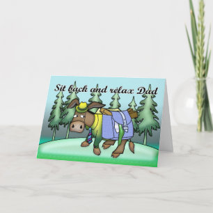 Tarjeta del Día del Padre con burro