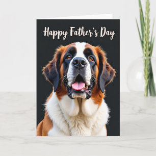 Tarjeta del Día del Padre con Cachorro Cariñoso