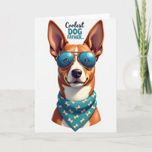 Tarjeta del Día del Padre con cachorro encantador