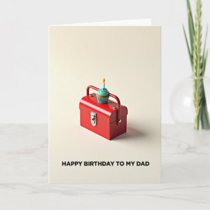 Tarjeta del Día del Padre con caja de herramientas