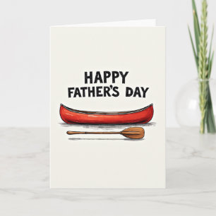 Tarjeta del Día del Padre con Canoa Dulce