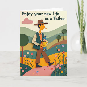 Tarjeta del Día del Padre con capas