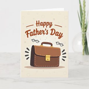Tarjeta del Día del Padre con cartera de cuero